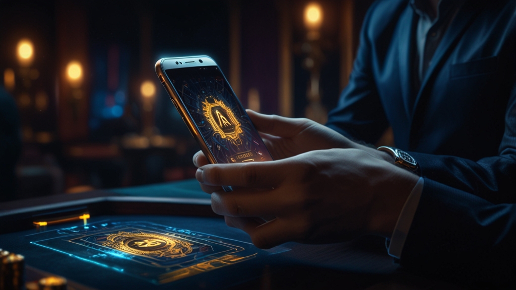 Telefon cu descărcare APK și fundal de cazino întunecat